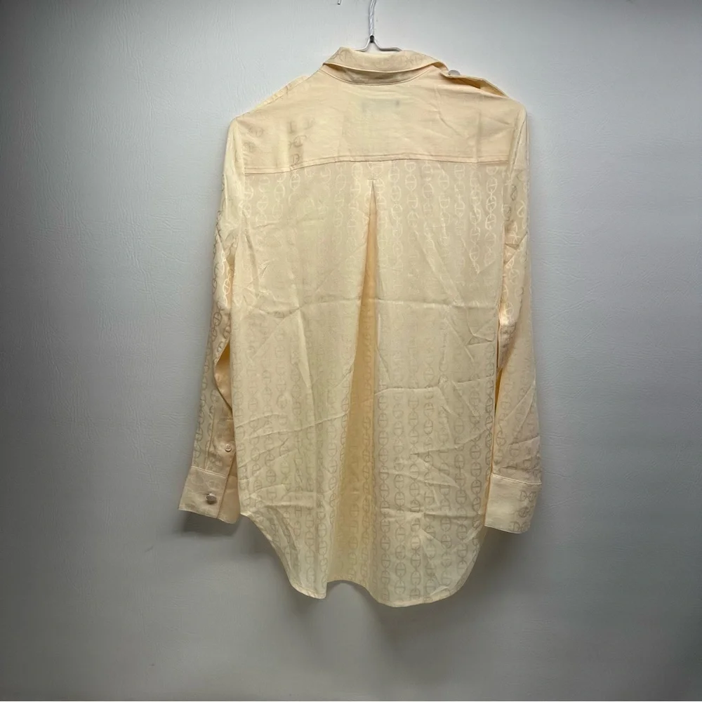 J. Crew Cream Casual Button Down Shirt Classic Design size S/M